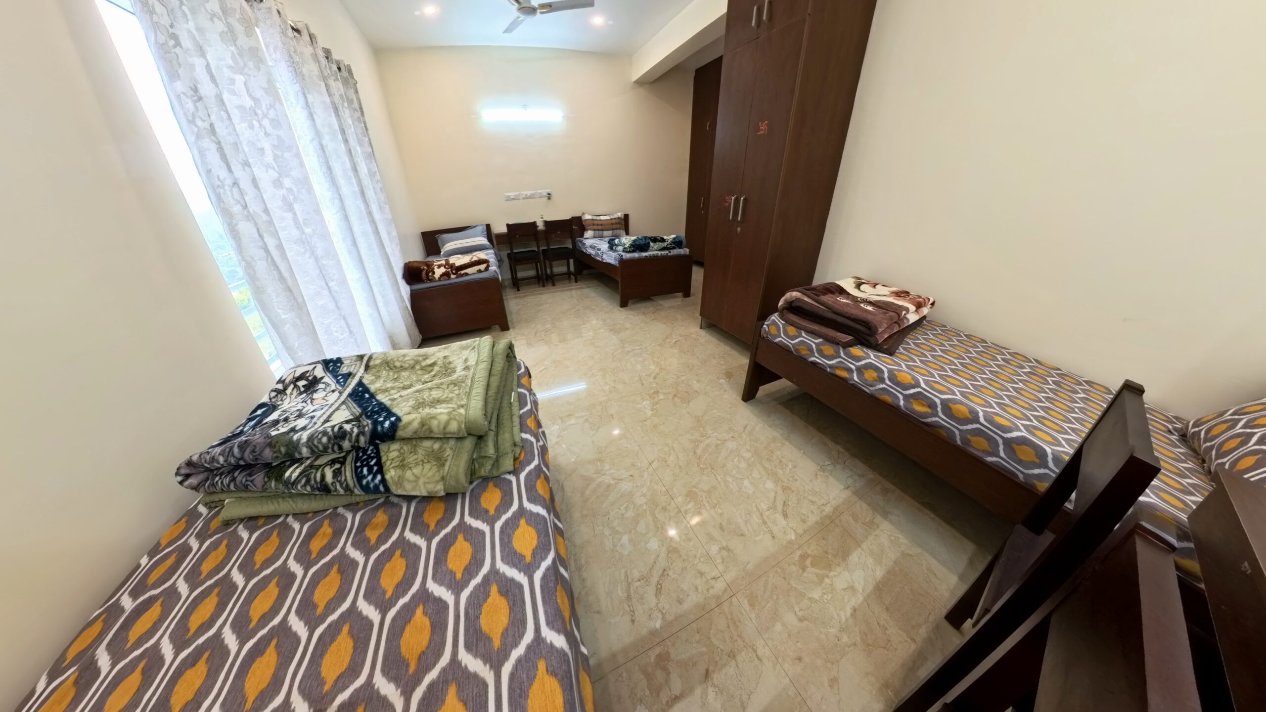 Quad Bed PG Girls Rooms. Almiras, Study tables & Chairs; Shree Rudra Home Stay (1)