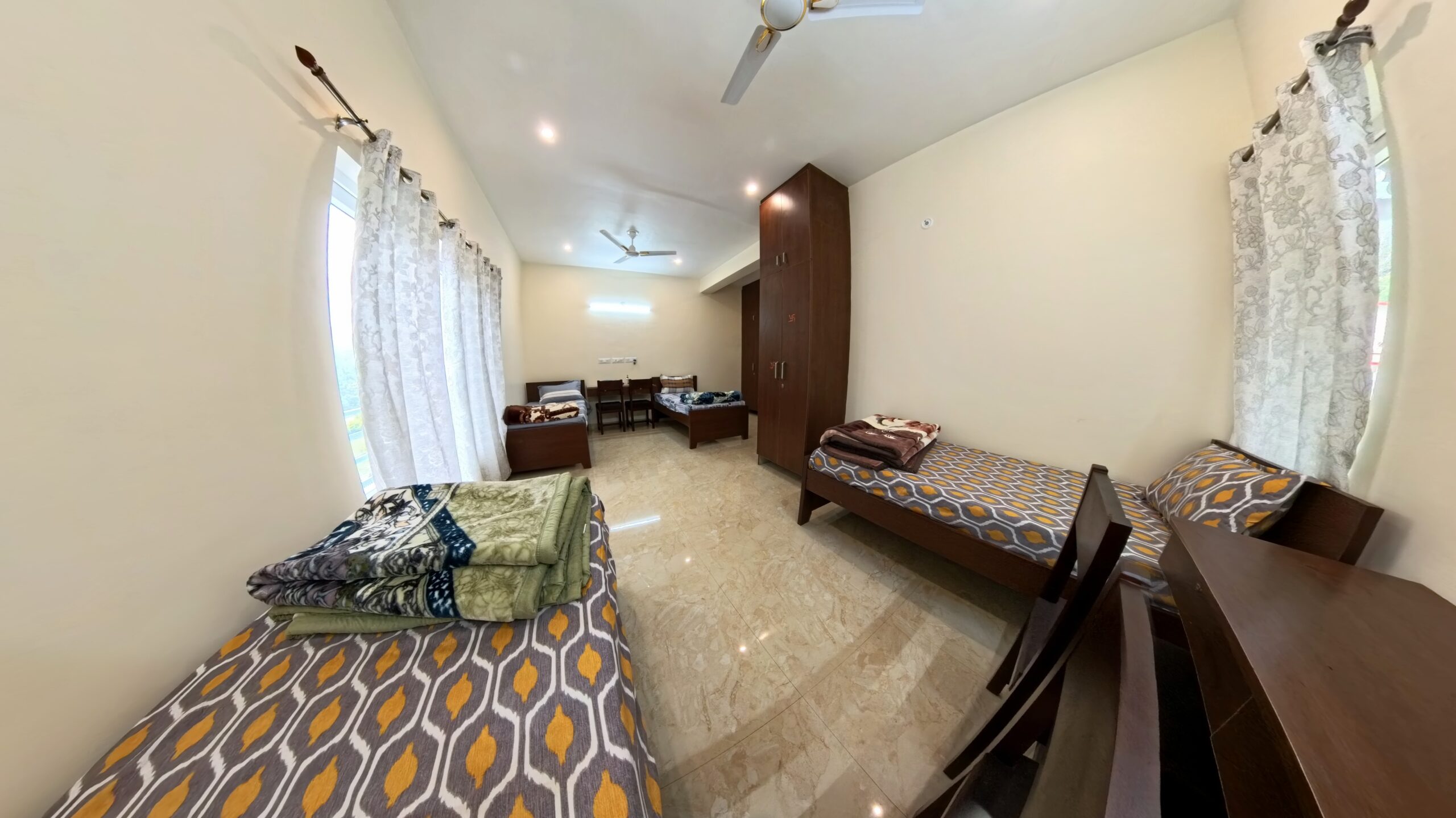 Quad Bed PG Girls Rooms. Almiras, Study tables & Chairs; Shree Rudra Home Stay (2)
